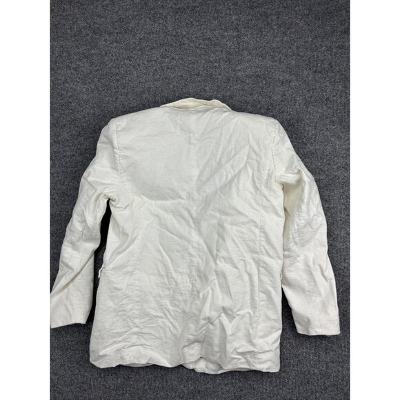 Abercrombie & Fitch Blazer Womens Small White Single Button Lined Notch Lapel - Picture 7 of 7